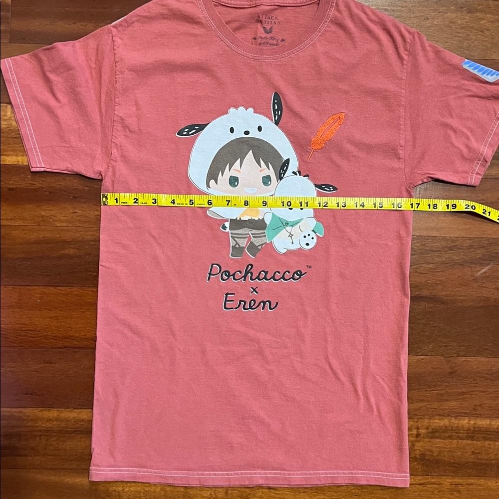 Sanrio Hello Kitty and Friends X Attack on Titan Shirt Eren Yeager Pochacco - Picture 6 of 7